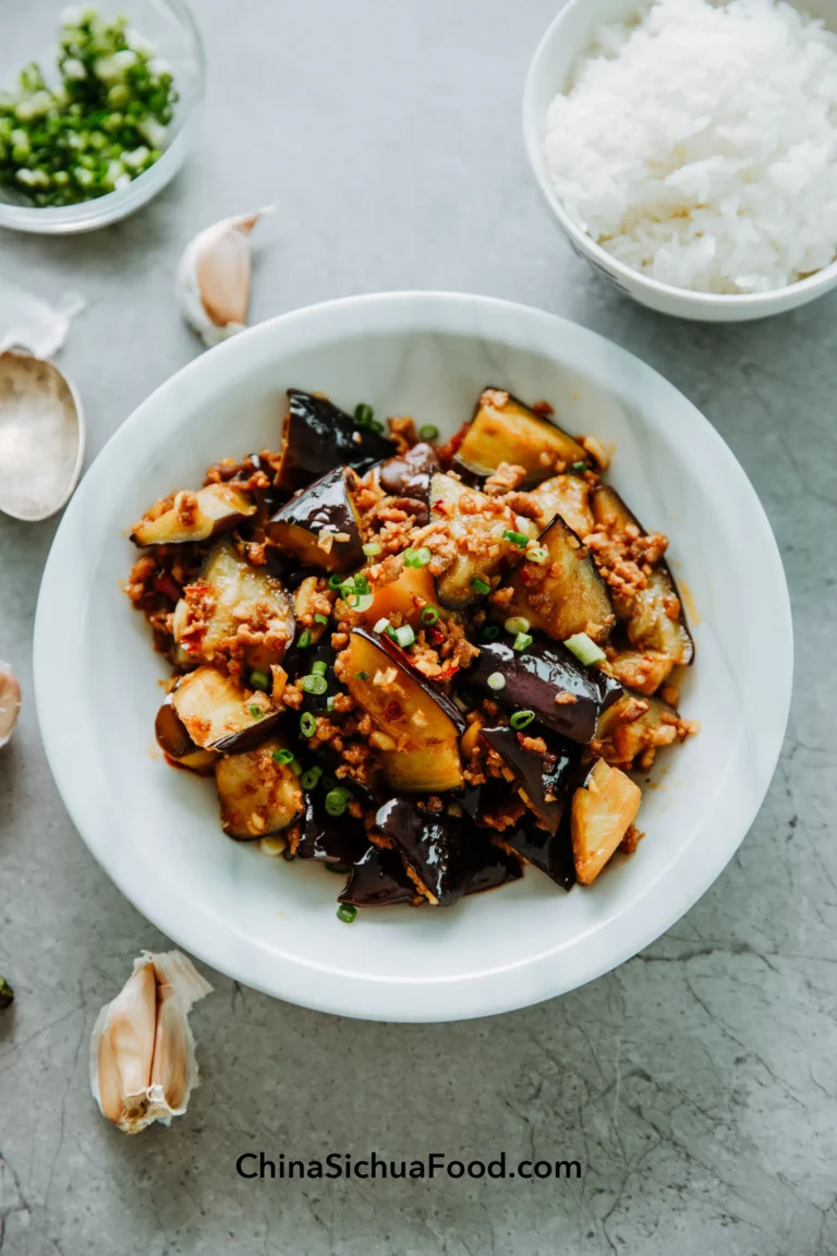 Chinese Eggplants with Minced Pork