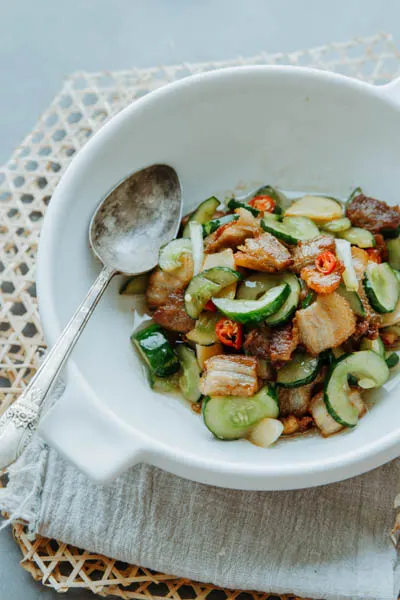 Pork and Cucumber Stir Fry